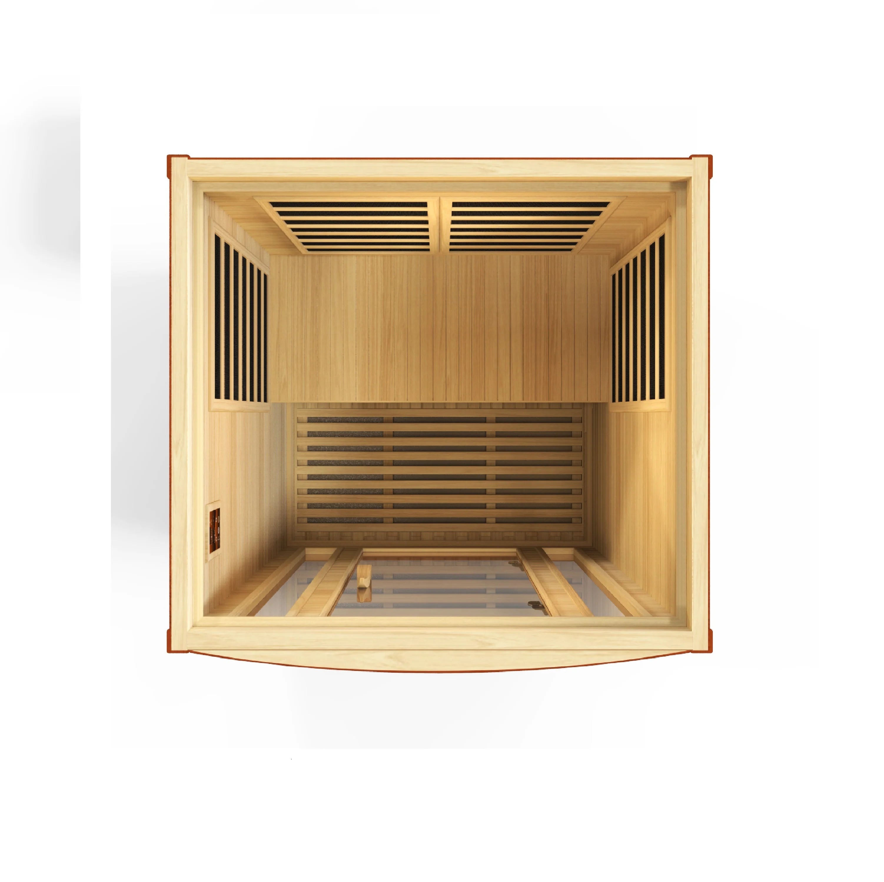 DYN-6206-01 Elite Dynamic San Marino Elite 2-Person Ultra Low EMF (Under 3MG) FAR Infrared Sauna (Canadian Hemlock) - Superior Health & Fitness Solutions