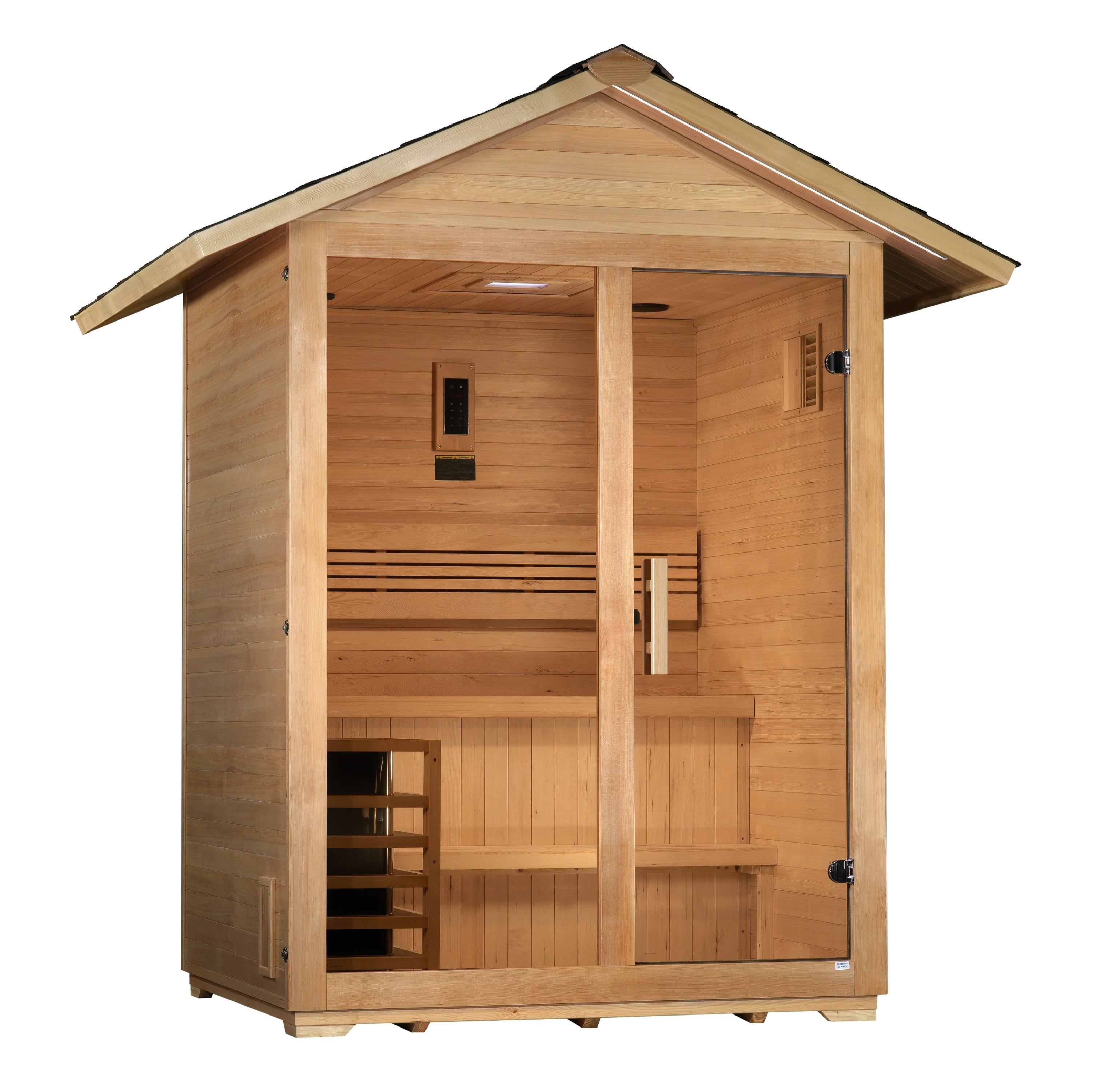 GDI-8103-01 Golden Designs "Arlberg" 3 Person Traditional Outdoor Sauna - Canadian Hemlock