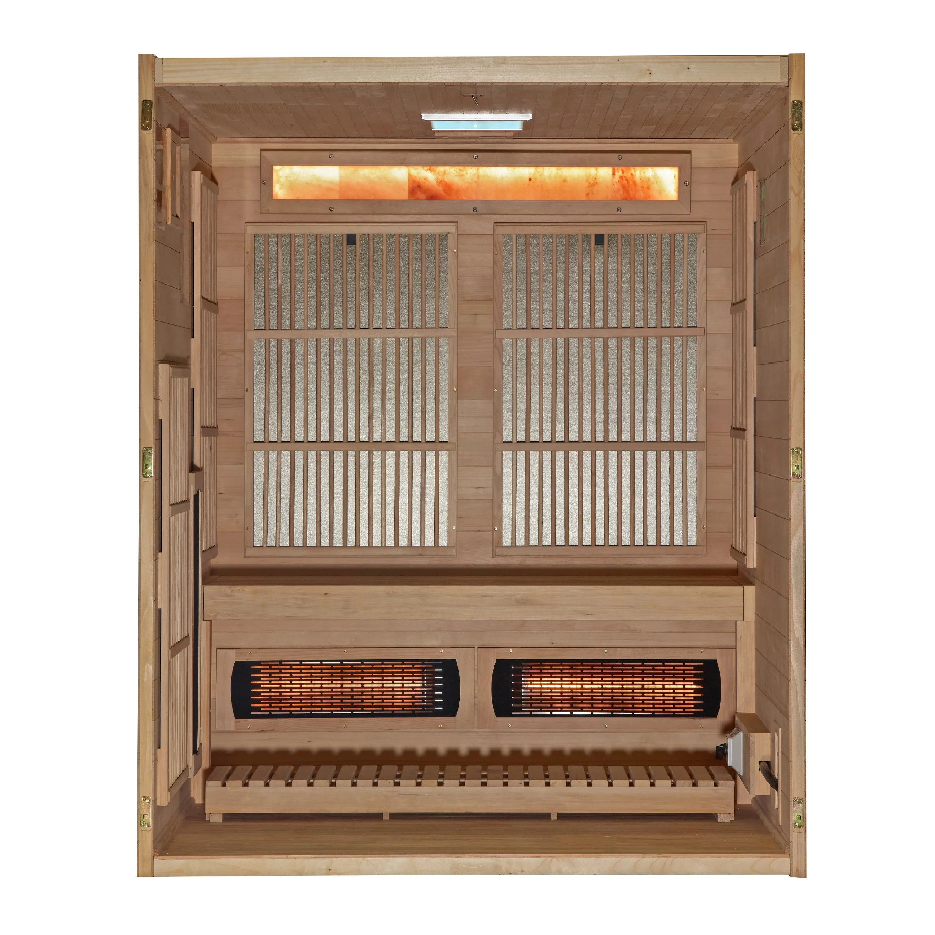 GDI-8330-01 Golden Designs 2025 Soria 3 Per Hybrid Sauna (Indoor). Full Spectrum and Harvia Traditional Stove - Superior Health & Fitness Solutions
