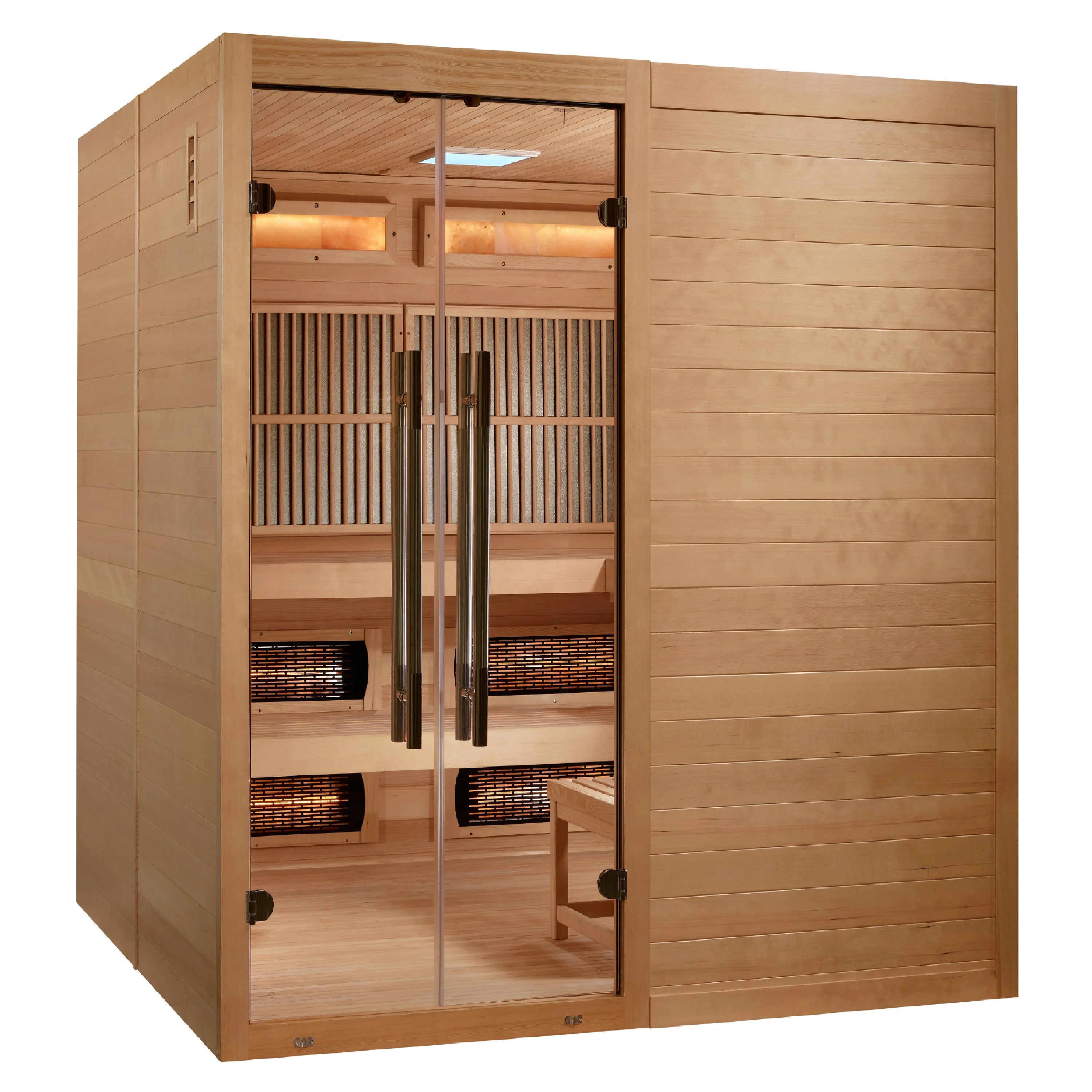 GDI-8360-01 Golden Designs 2025 Toledo 6 Per Hybrid Sauna (Indoor). Full Spectrum and Harvia Traditional Stove - Superior Health & Fitness Solutions