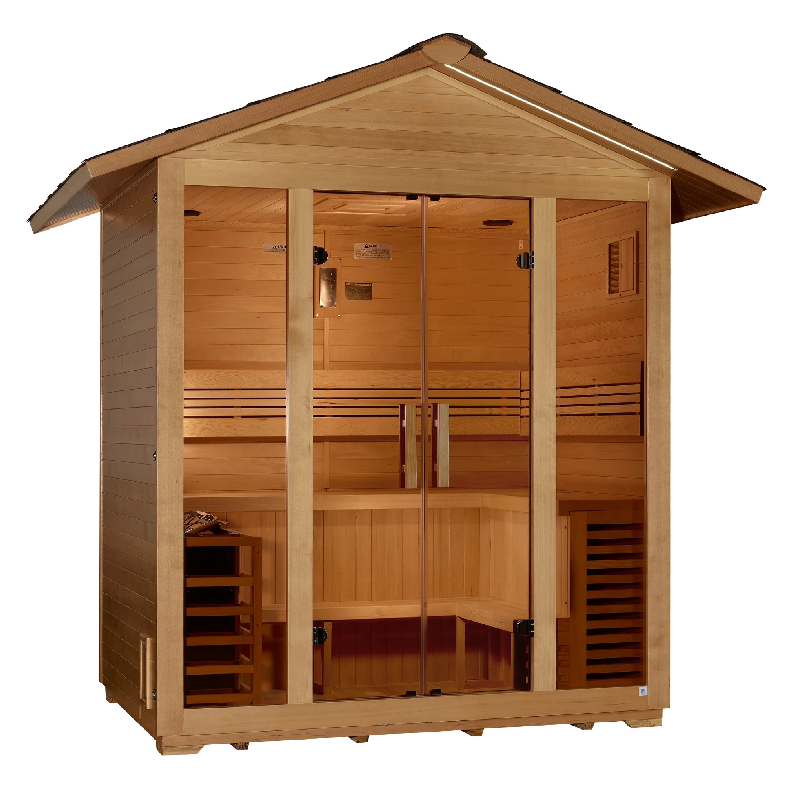 GDI-8105-01 Golden Designs "Vorarlberg" 5 Person Traditional Outdoor Sauna - Canadian Hemlock