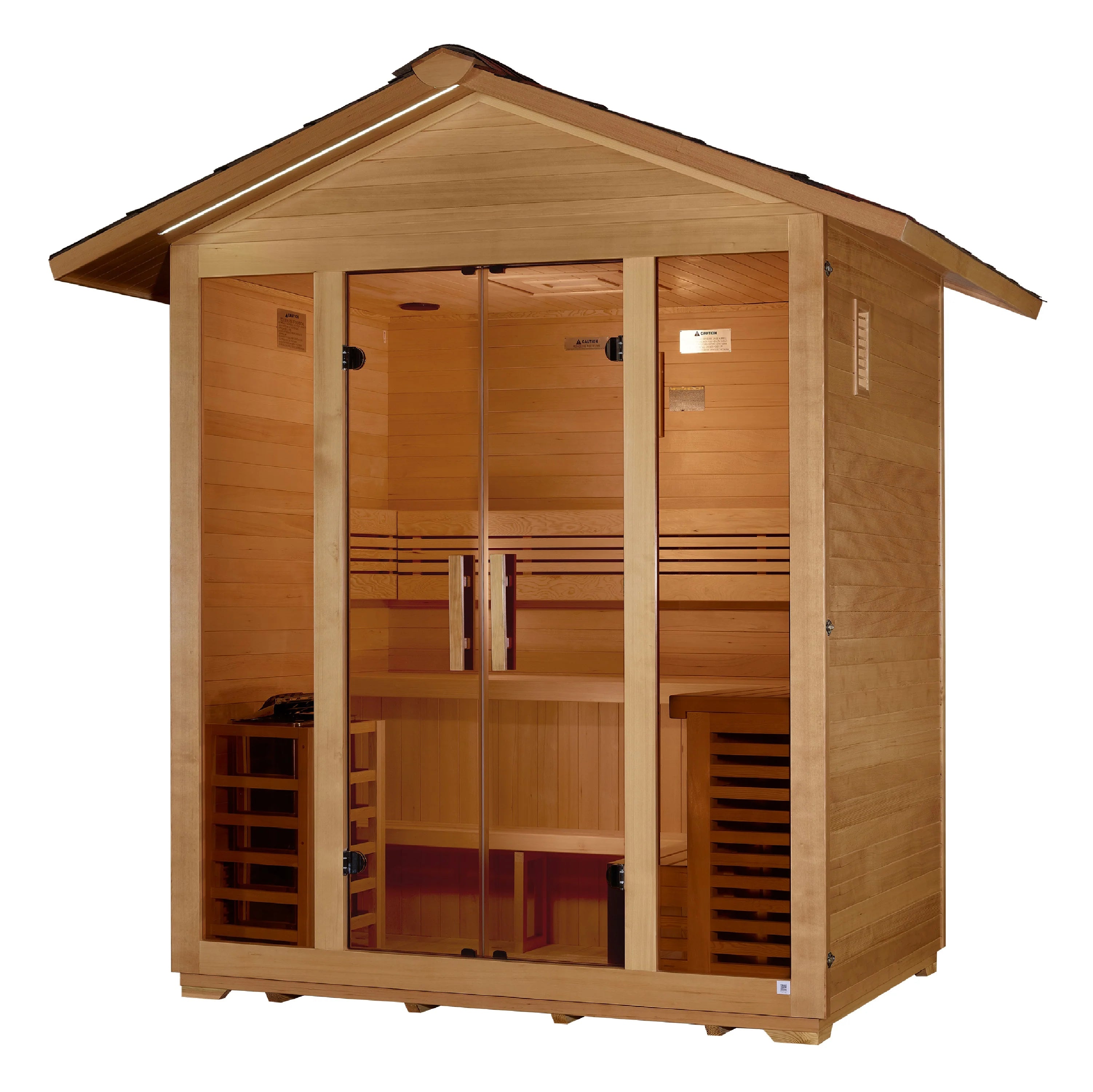 GDI-8105-01 Golden Designs "Vorarlberg" 5 Person Traditional Outdoor Sauna - Canadian Hemlock