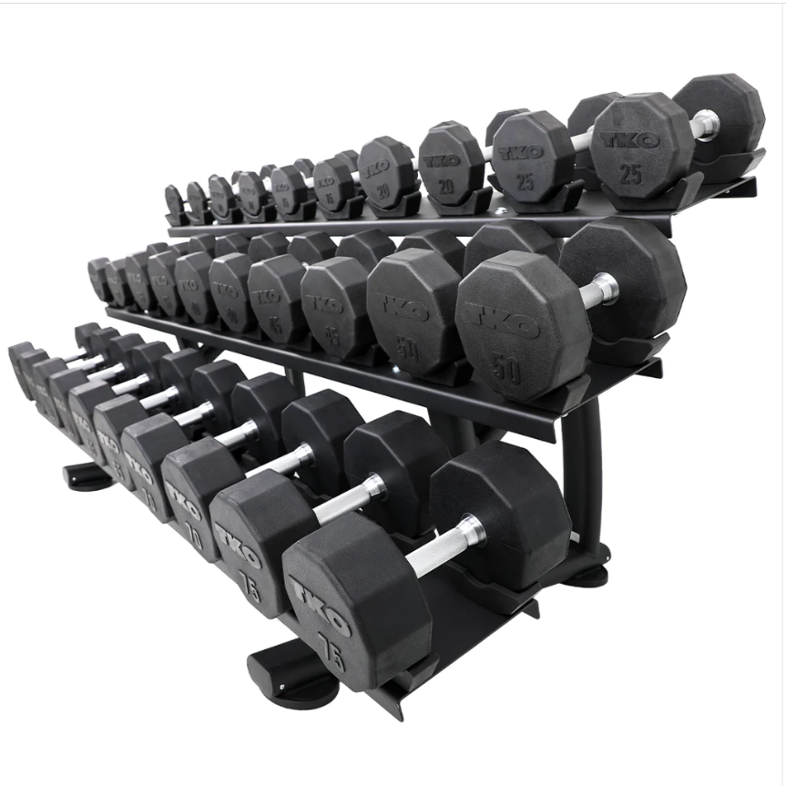 TKO 15 Pair Signature Dumbbell Saddle Rack - Superior Health & Fitness Solutions