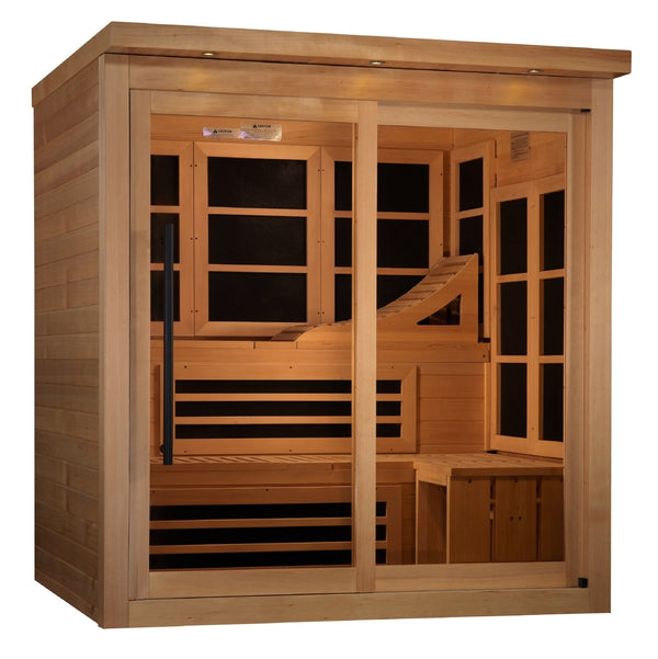 GDI-6996-02 Monaco Limited Edition 6-Person PureTech™ Near Zero EMF FAR Infrared Sauna (Canadian Hemlock) - Superior Health & Fitness Solutions