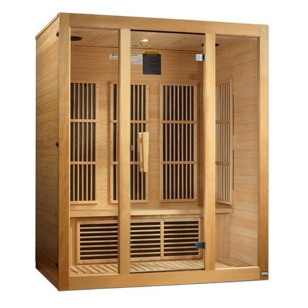 MX-J306-01-ZF Maxxus Bellevue 3-Person Near Zero EMF (Under 2MG) FAR Infrared Sauna (Canadian Hemlock) - Superior Health & Fitness Solutions