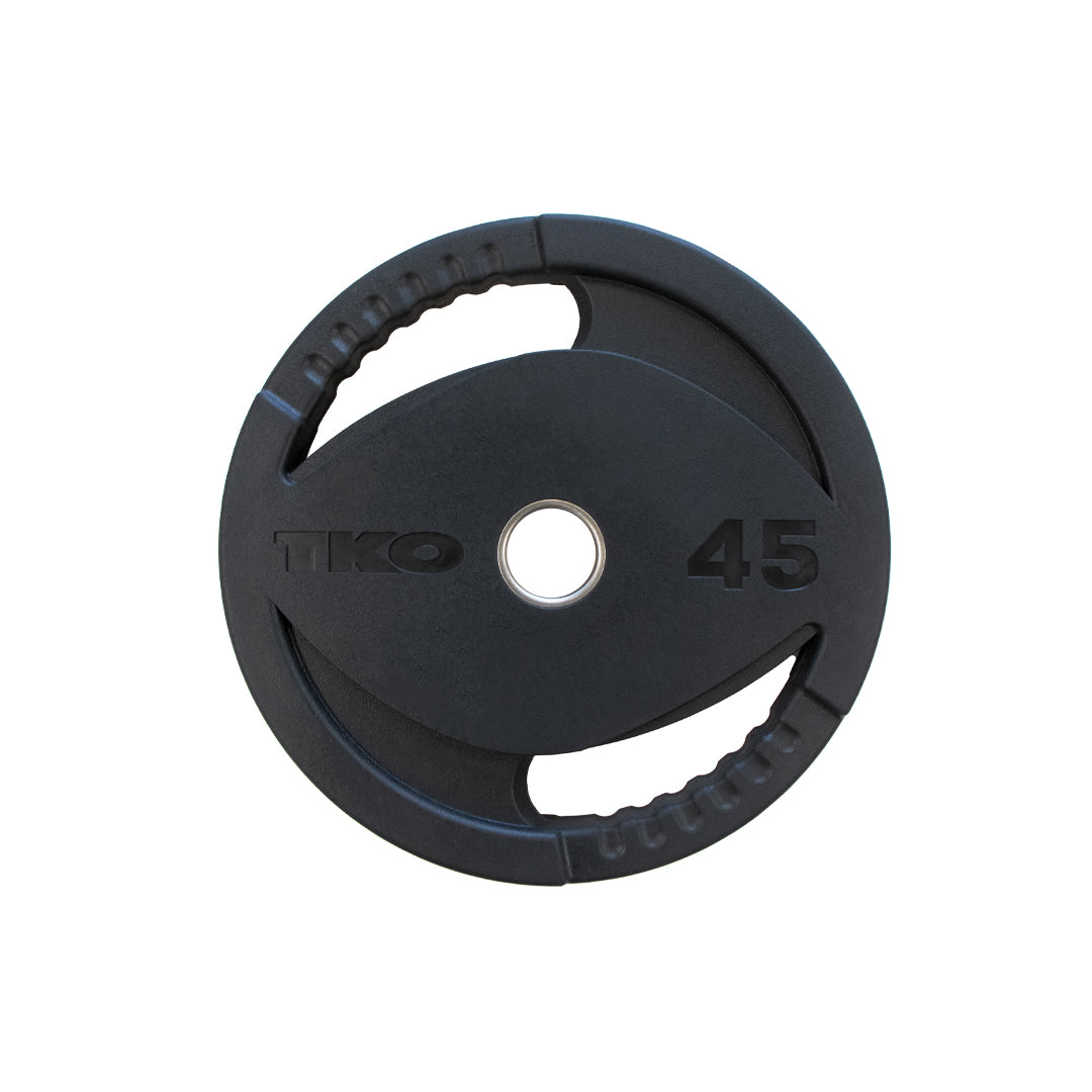 TKO 255lb Rubber Oly Plate Set w/ 6210 Plate Tree