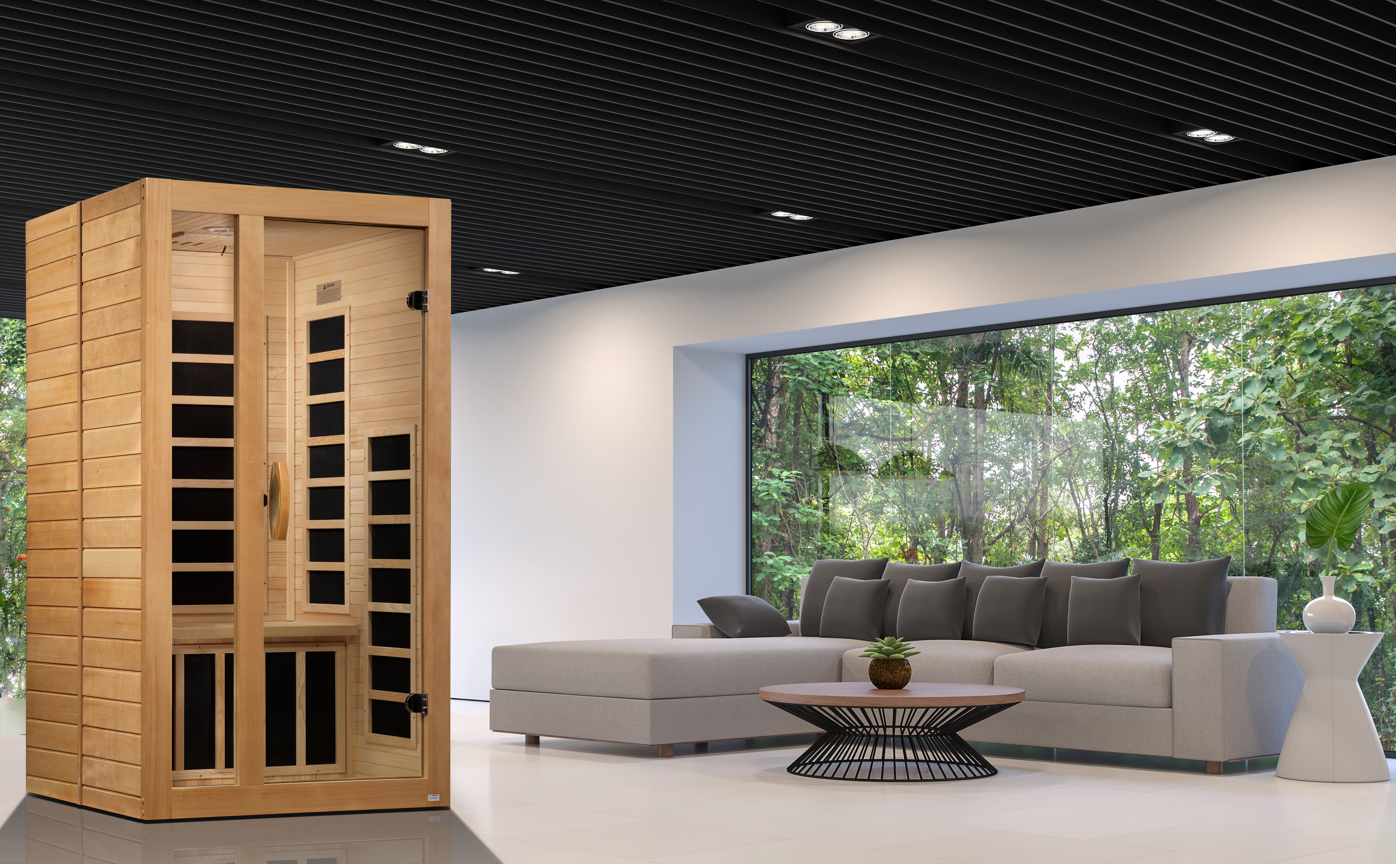 DYN-6119-01 Gracia 1-2 Person Low EMF FAR Infrared Sauna - Superior Health & Fitness Solutions