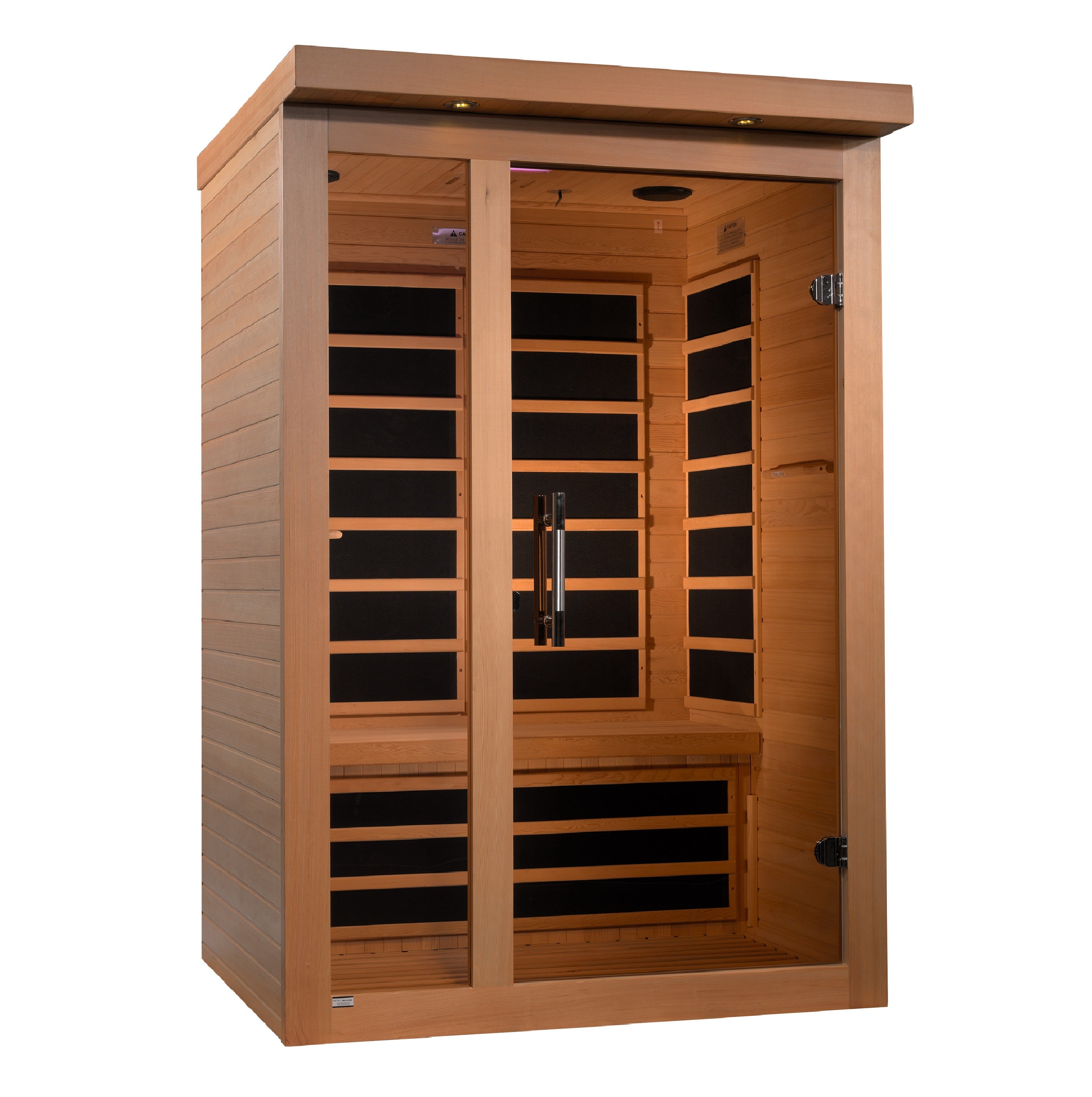 DYN-6215-02 Elite Dynamic Llumeneres 2-Person Ultra Low EMF FAR Infrared Sauna (Canadian Hemlock) - Superior Health & Fitness Solutions