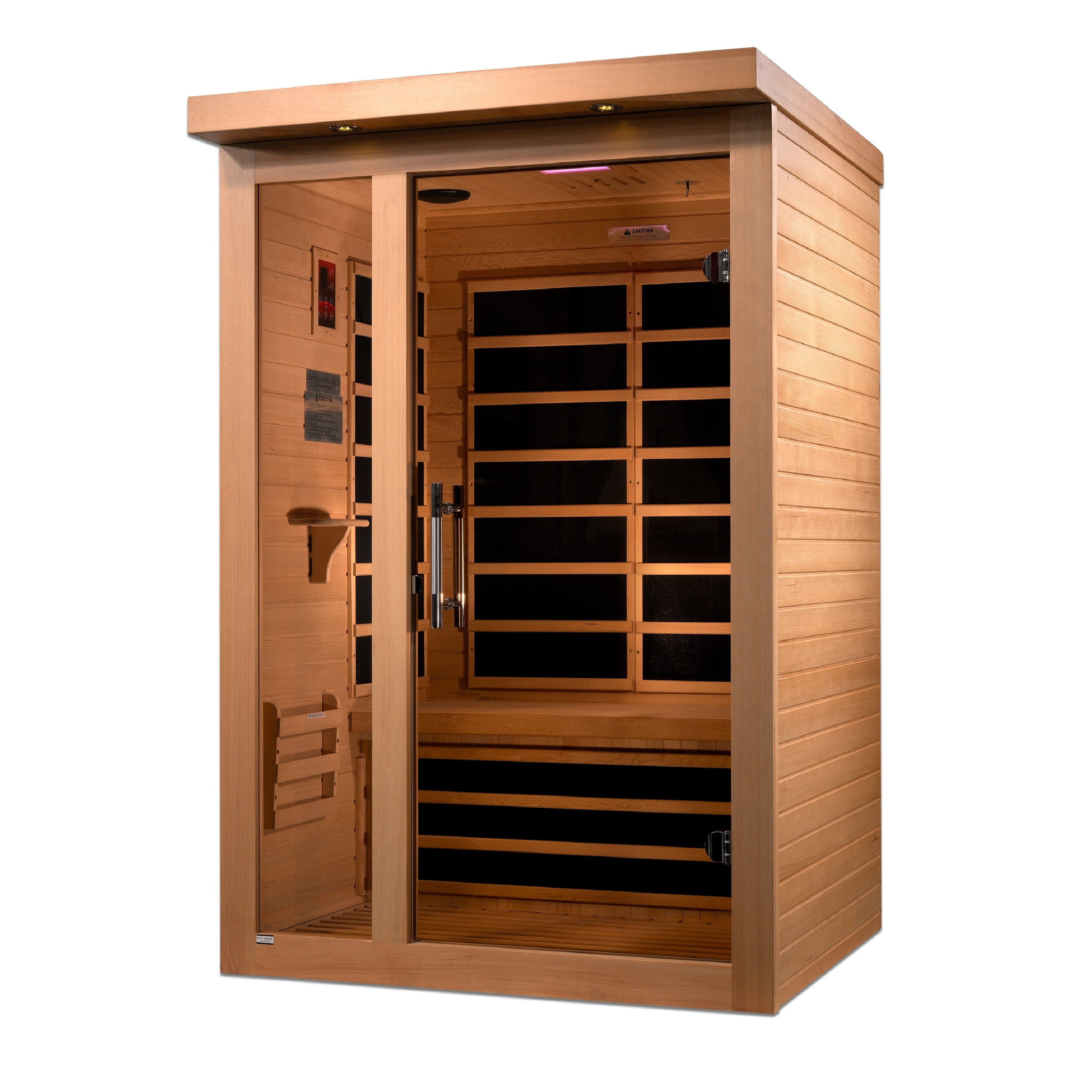 DYN-6215-02 Elite Dynamic Llumeneres 2-Person Ultra Low EMF FAR Infrared Sauna (Canadian Hemlock) - Superior Health & Fitness Solutions