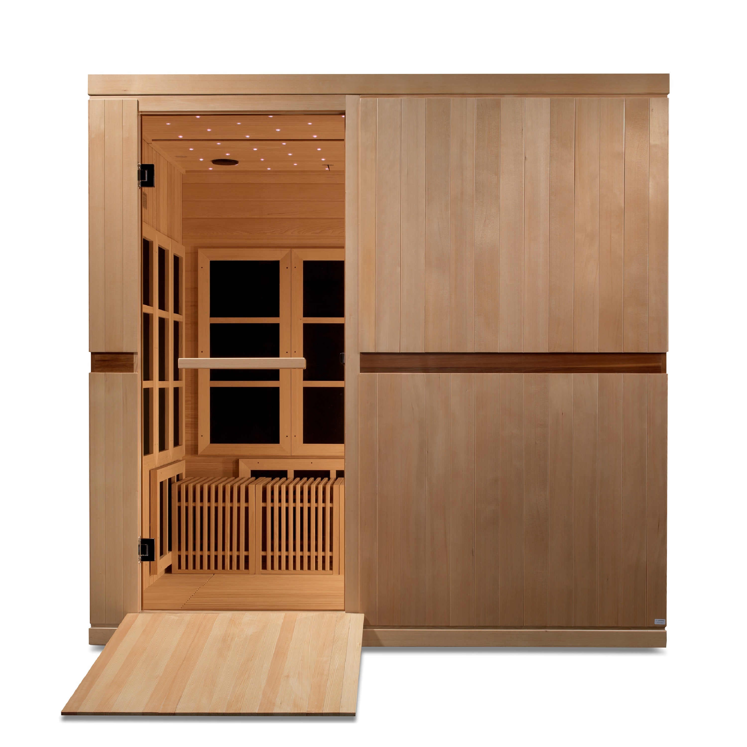 GDI-6880-02 Catalonia 8-Person PureTech™ Near Zero EMF FAR Infrared Sauna (Canadian Hemlock) - Superior Health & Fitness Solutions