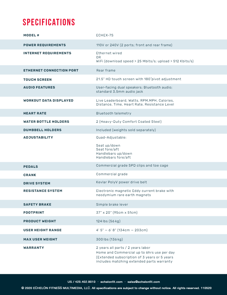 Echelon EX-7s Connected Bike w/ 22" Touchscreen - Superior Health & Fitness Solutions