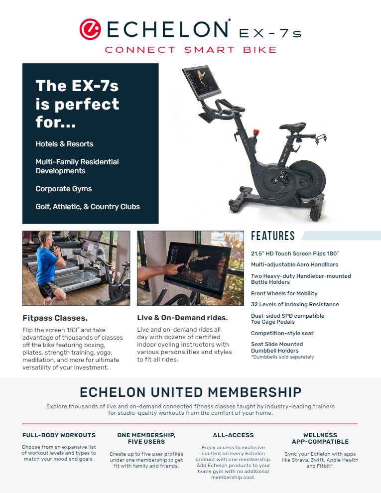 Echelon EX-7s Connected Bike w/ 22" Touchscreen - Superior Health & Fitness Solutions