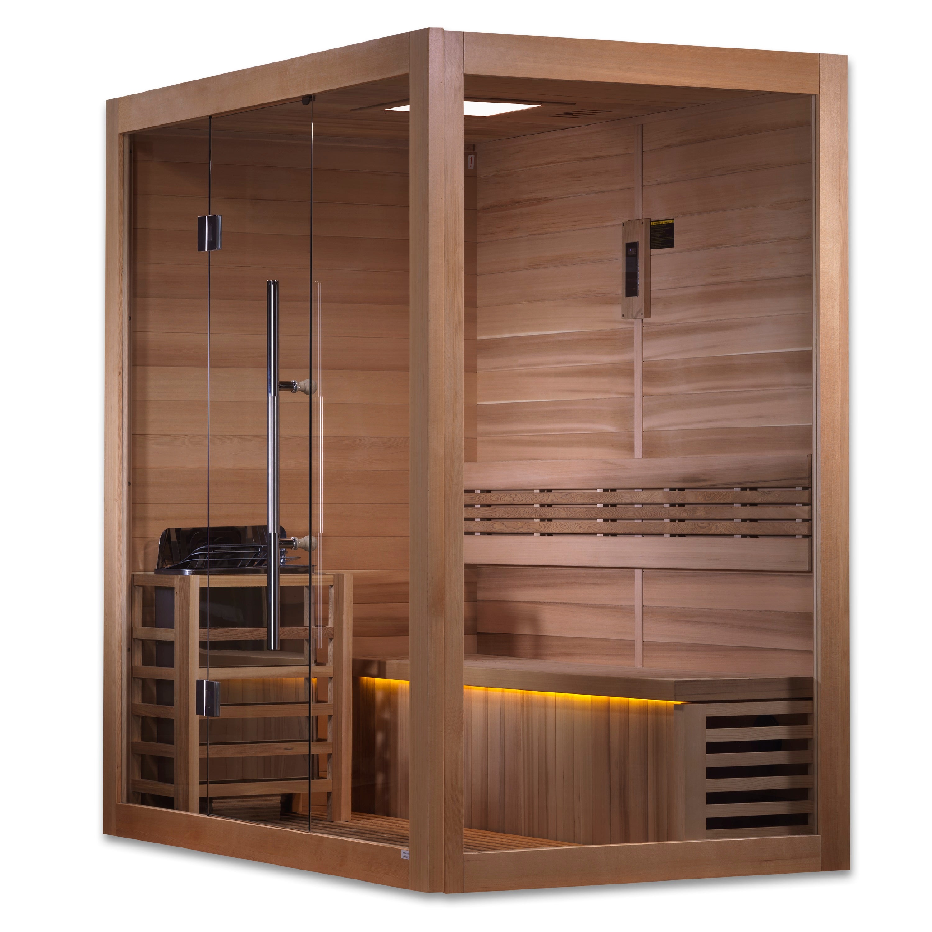 GDI-7203-01 Golden Designs "Forssa Edition" 3-4 Person Indoor Traditional Steam Sauna - Canadian Red Cedar Interior - Superior Health & Fitness Solutions