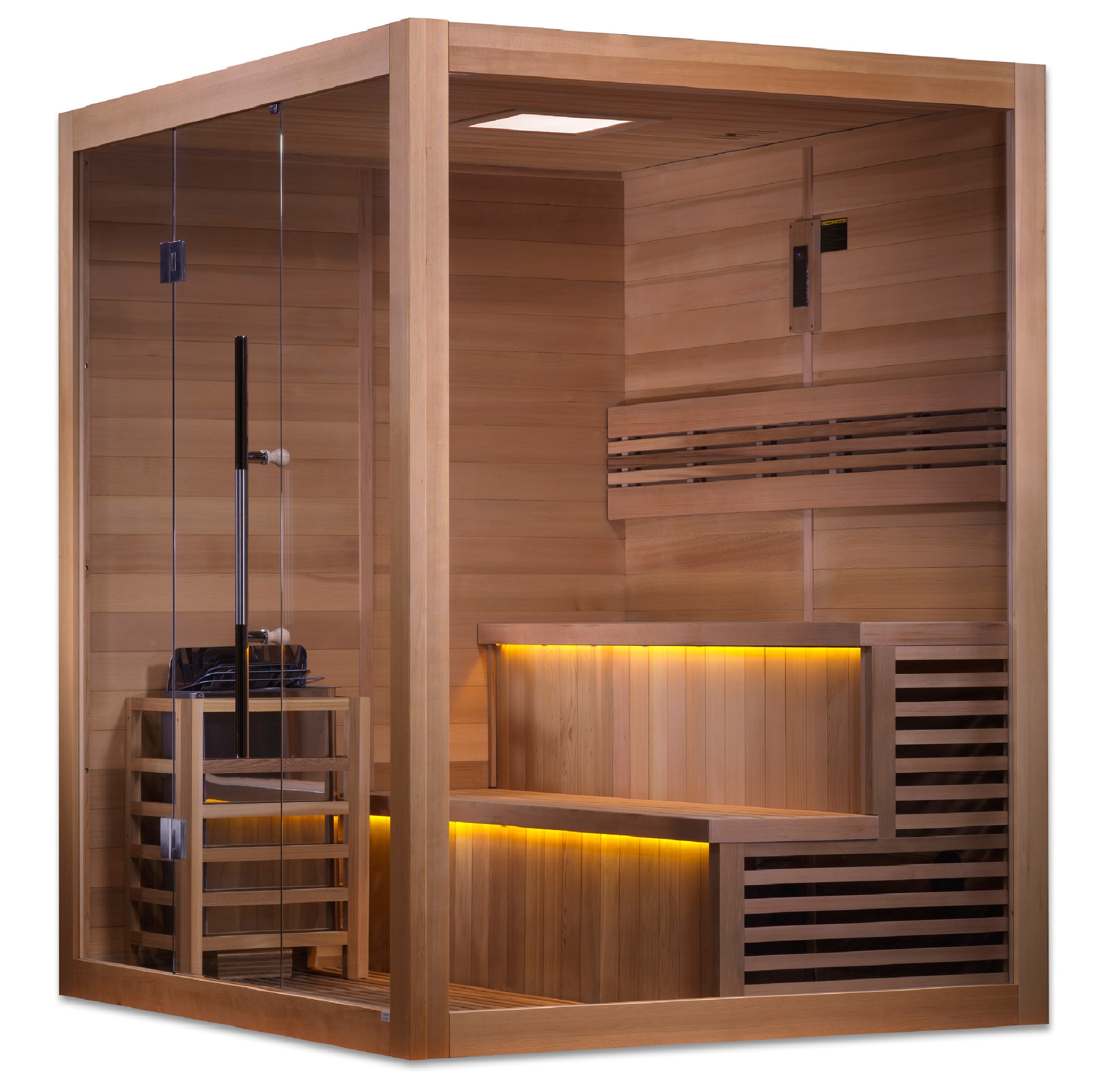 GDI‐7206‐01 Golden Designs "Kuusamo Edition" 6-Person Indoor Traditional Steam Sauna - Canadian Red Cedar Interior - Superior Health & Fitness Solutions