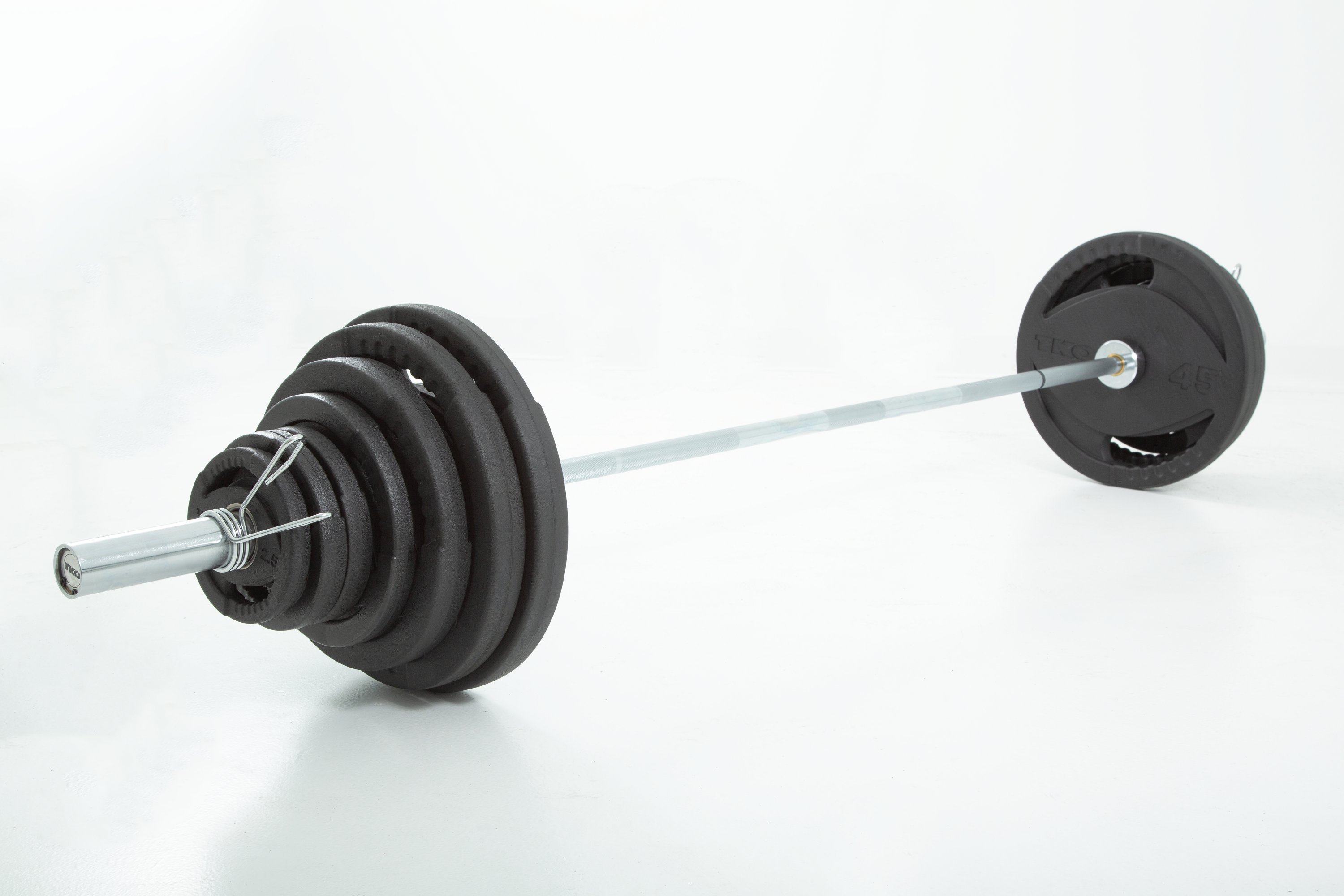 TKO 300lb Olympic Rubber Plate Set w/ 1,000lb Bar & Collars - Superior Health & Fitness Solutions