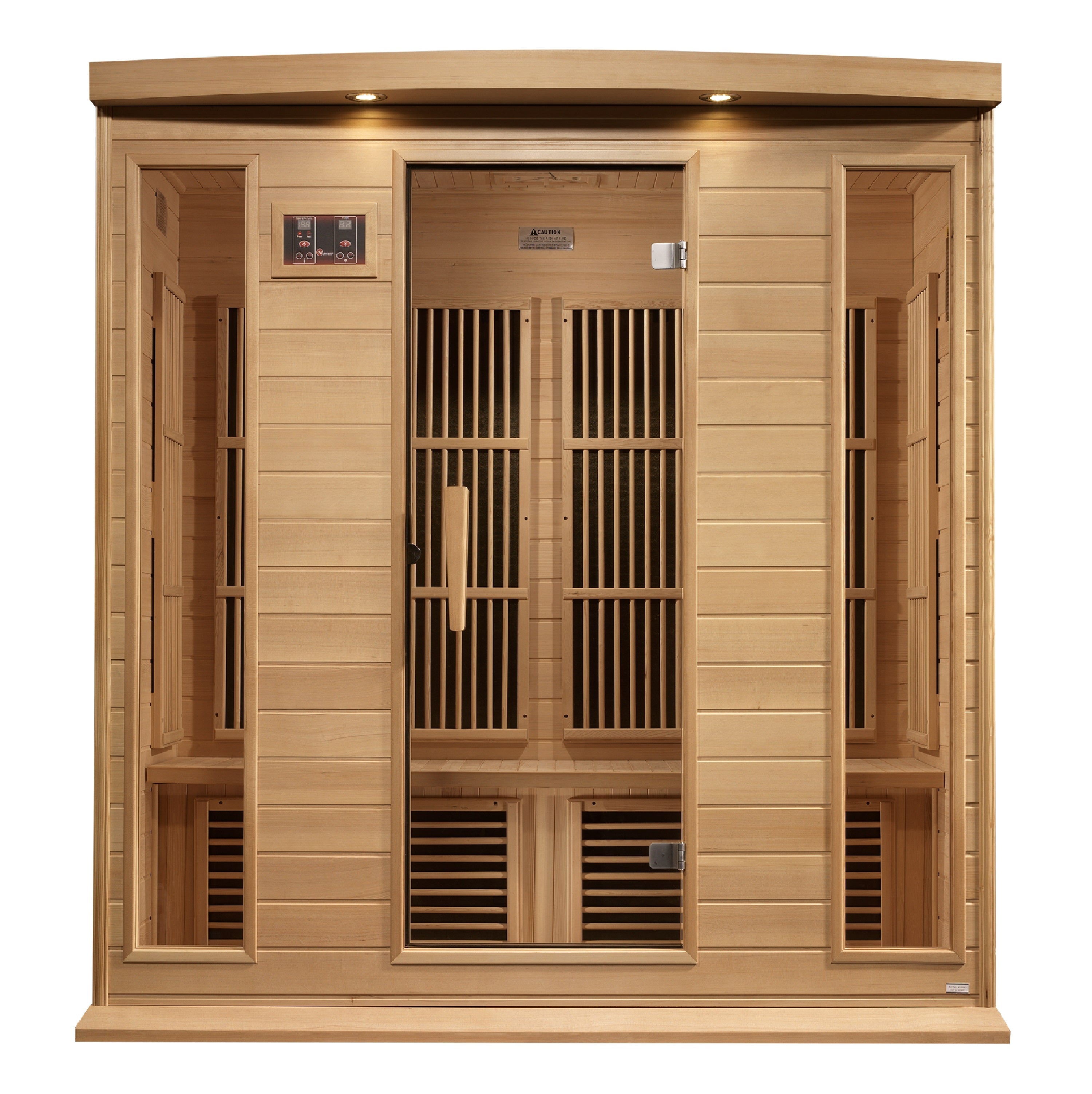 MX-K406-01-ZF Maxxus 4-Person Near Zero EMF FAR Infrared Sauna - Canadian Hemlock - Superior Health & Fitness Solutions