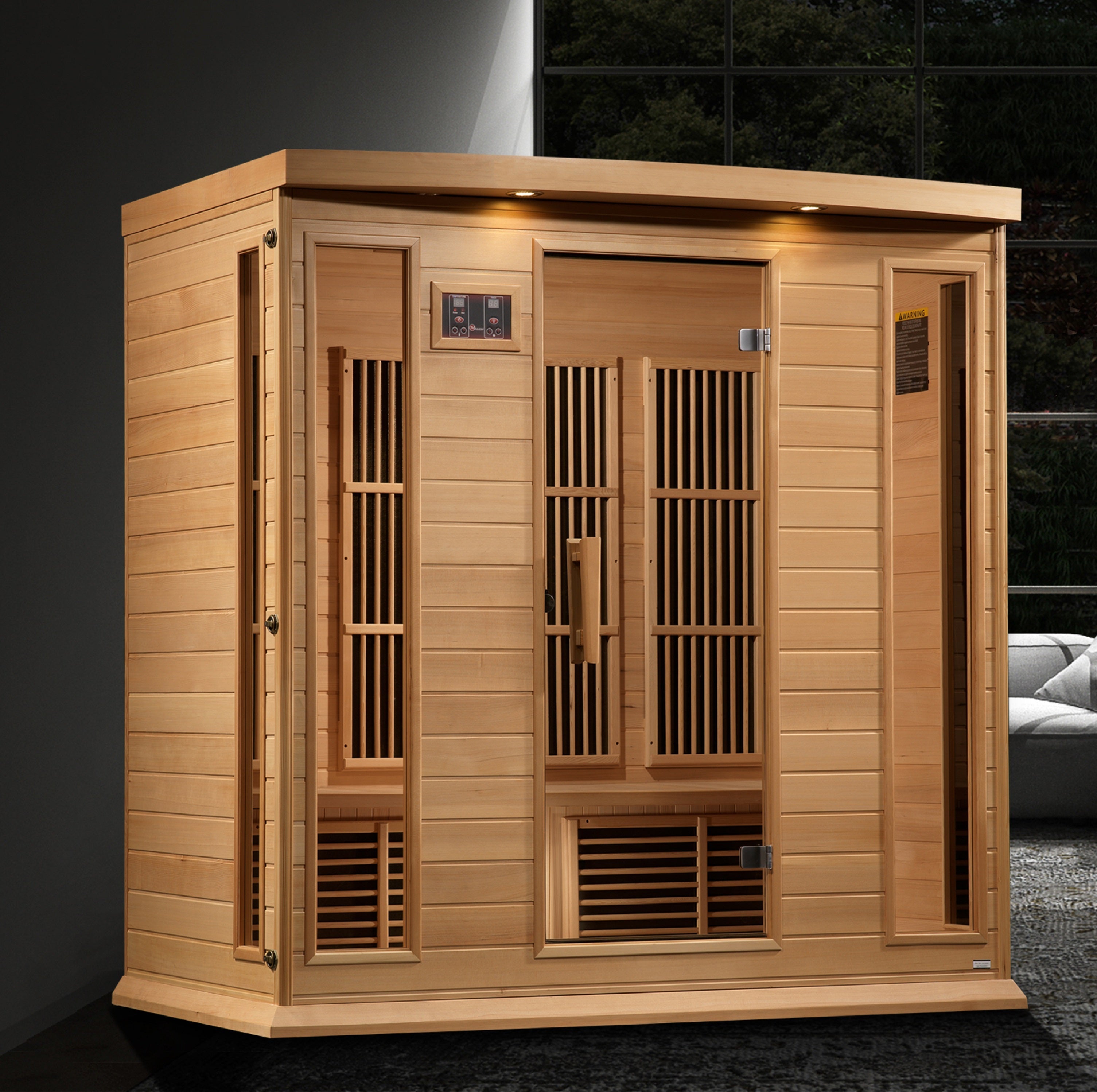 MX-K406-01-ZF Maxxus 4-Person Near Zero EMF FAR Infrared Sauna - Canadian Hemlock - Superior Health & Fitness Solutions