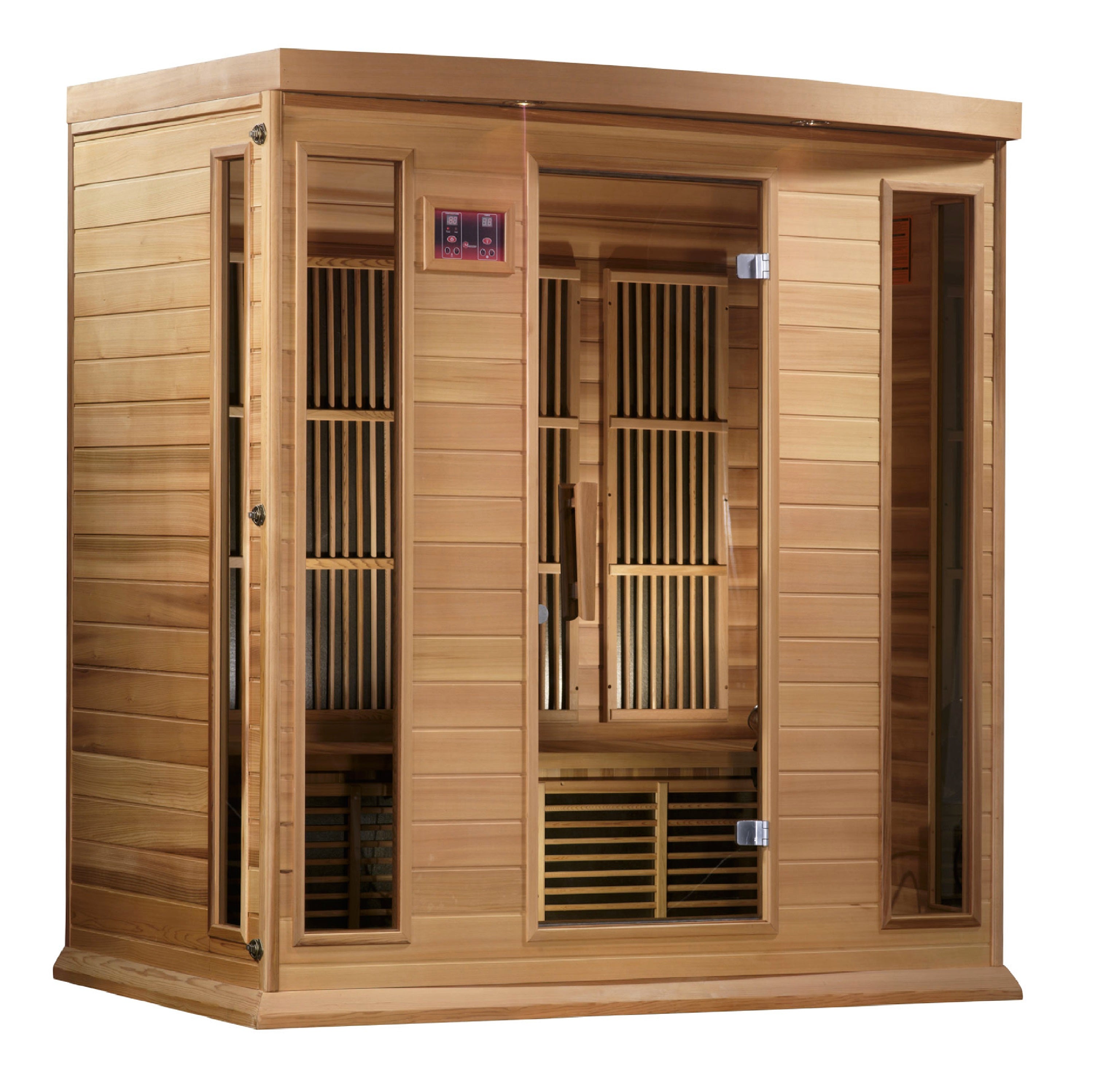 MX-K406-01-ZF CED Maxxus "Chaumont Edition" 4-Person Near Zero EMF FAR Infrared Sauna - Canadian Red Cedar - Superior Health & Fitness Solutions