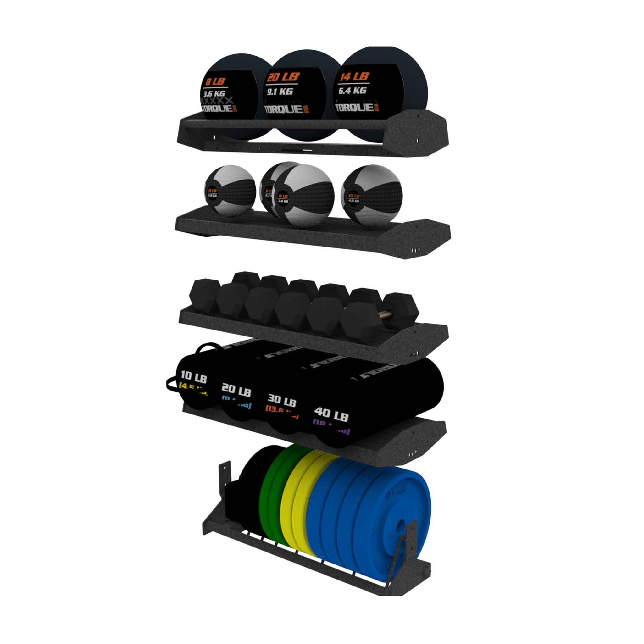 Torque Fitness X-CREATE 4 Ft (1.2 M) Accessory/Bumper Bookshelf Storage Module - Superior Health & Fitness Solutions