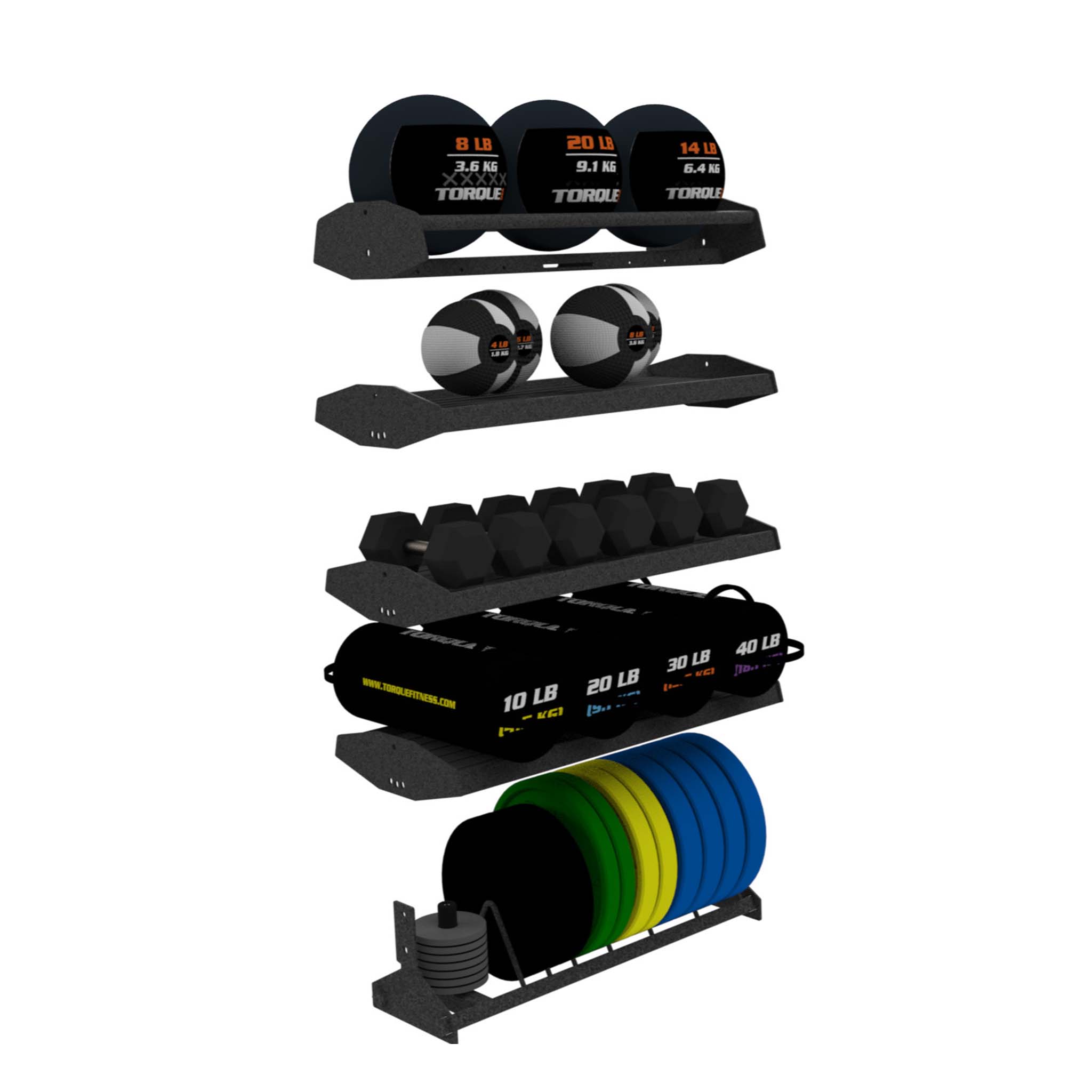 Torque Fitness X-CREATE 4 Ft (1.2 M) Accessory/Bumper Bookshelf Storage Module - Superior Health & Fitness Solutions