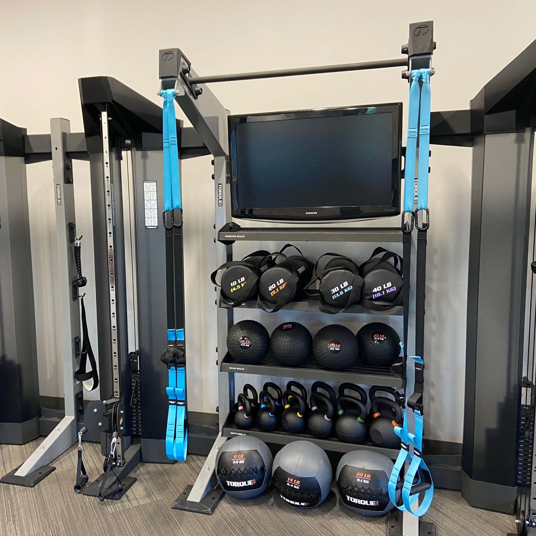 Torque Fitness X-CREATE 4 Ft (1.2 M) Monitor Mount & Storage Module - Superior Health & Fitness Solutions