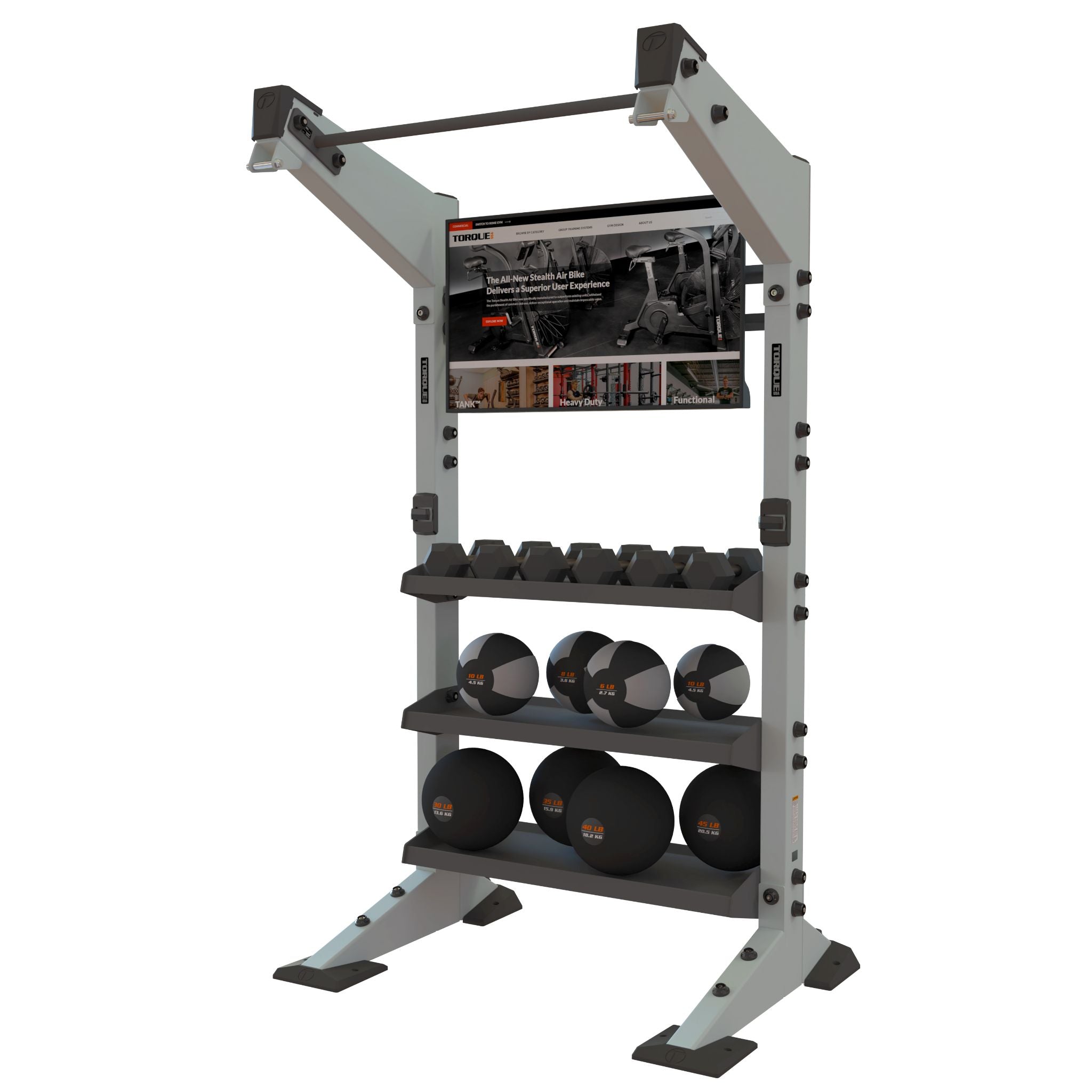 Torque Fitness X-CREATE 4 Ft (1.2 M) Monitor Mount & Storage Module - Superior Health & Fitness Solutions