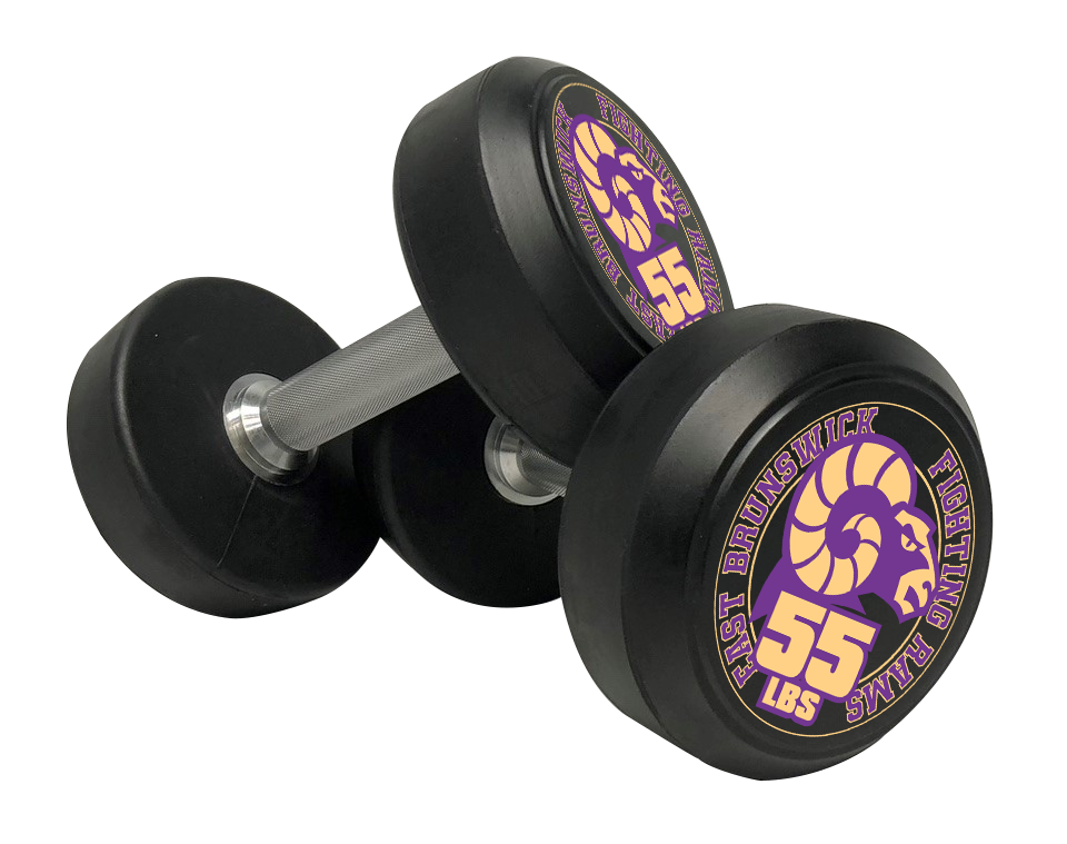 Custom Logo Pro Style Rubber Dumbbells - Superior Health & Fitness Solutions