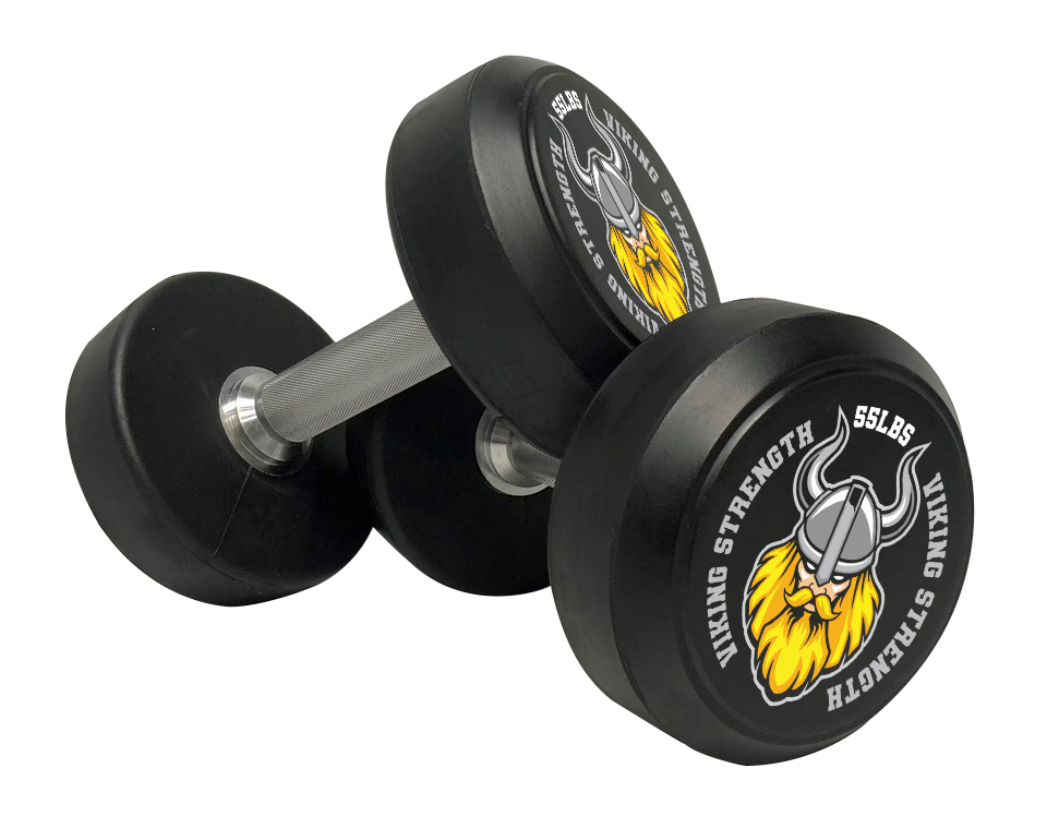 Custom Logo Pro Style Rubber Dumbbells - Superior Health & Fitness Solutions