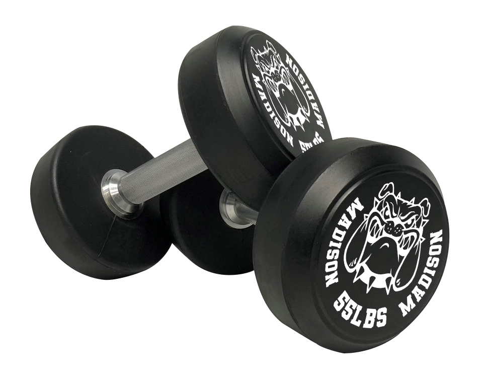 Custom Logo Pro Style Rubber Dumbbells - Superior Health & Fitness Solutions