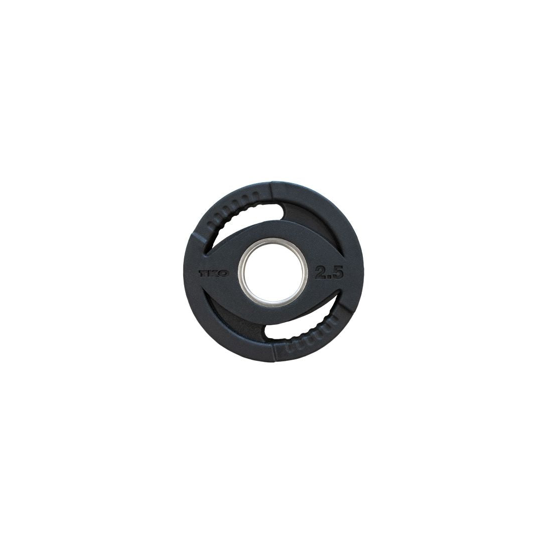 TKO 255lb Rubber Oly Plate Set w/ 843OPT-BK Plate Tree