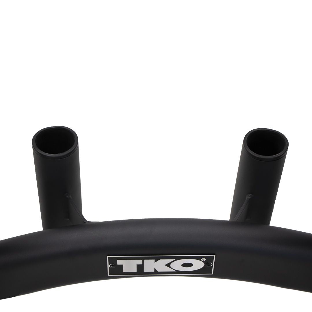 TKO 255lb Rubber Oly Plate Set w/ 843OPT-BK Plate Tree