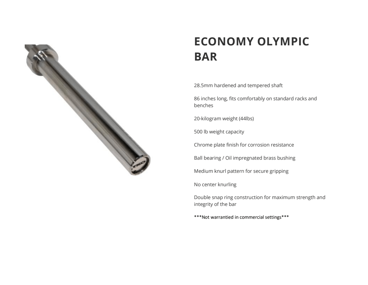 TKO 300lb Olympic Rubber Plate Set w/ 500lb Bar & Collars