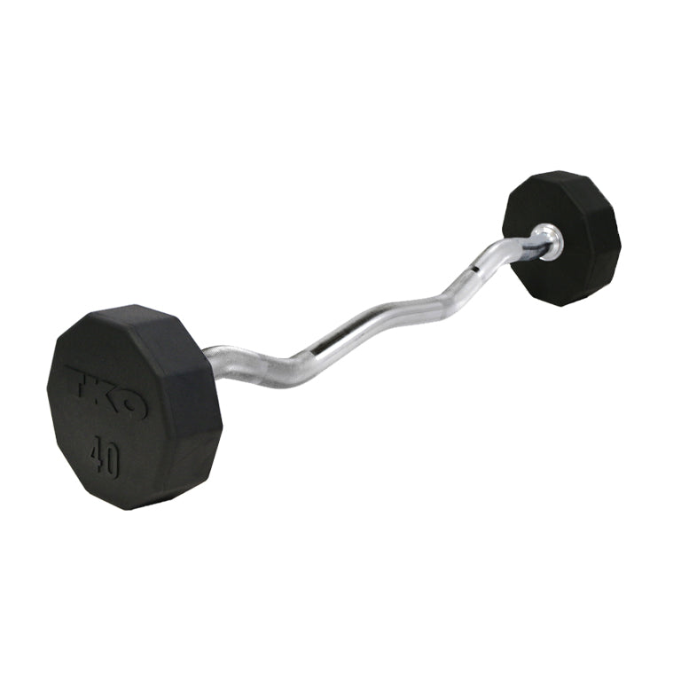 TKO Fixed Curl Bar (Rubber) - Superior Health & Fitness Solutions